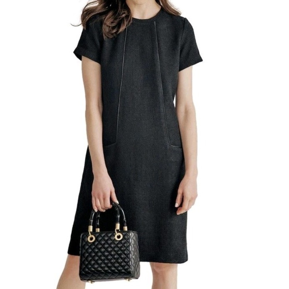 J. McLaughlin Ada Tweed Dress Black Size S NWT $258